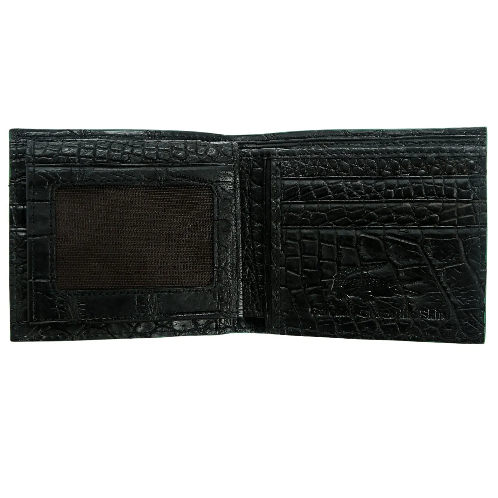 Genuine Green Stomach Crocodile Leather Men's Wallet