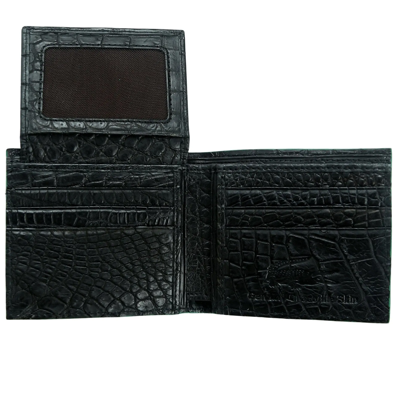 Genuine Green Stomach Crocodile Leather Men's Wallet