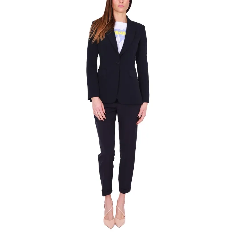 GIACCA BLAZER IN TESSUTO TECNICO, BLU