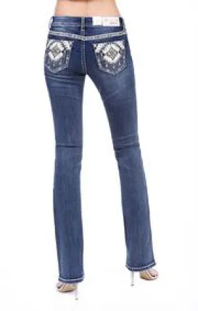 Grace in LA  Embellished Ladies Jeans - JBS186DK