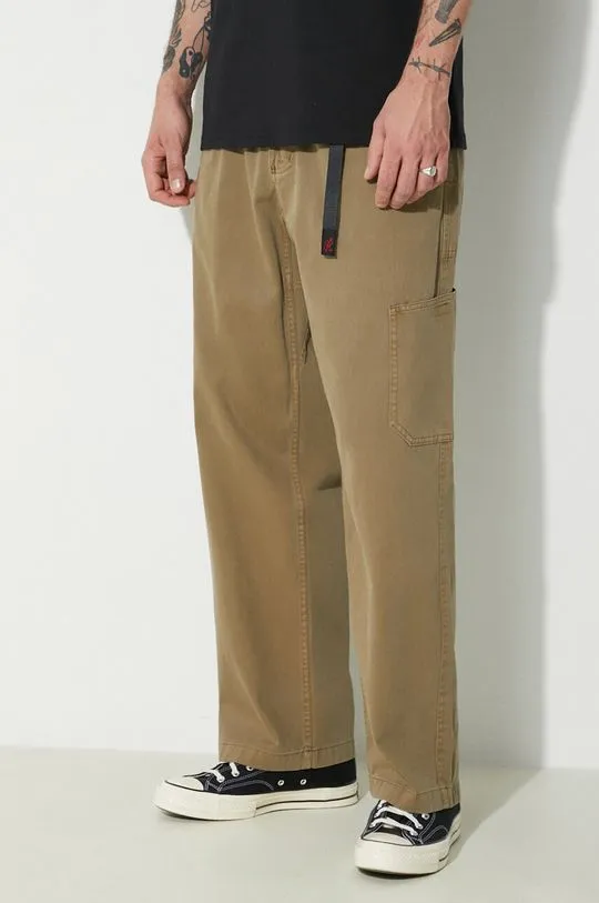 Gramicci cotton trousers Rock Slide Pant green color G4SM.P087