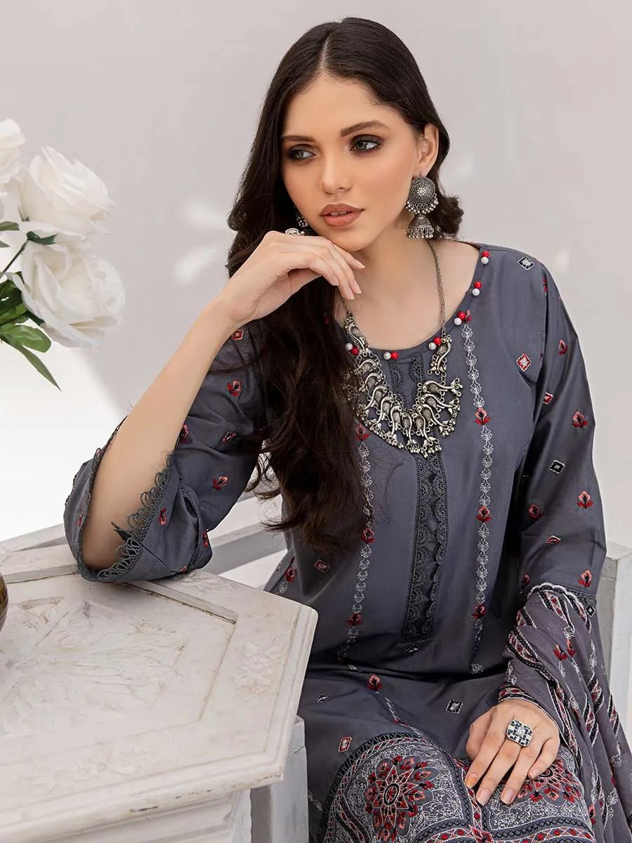 Gul-E-Noor By Aalaya Embroidered Lawn Unstitched 3 Piece Suit - 08