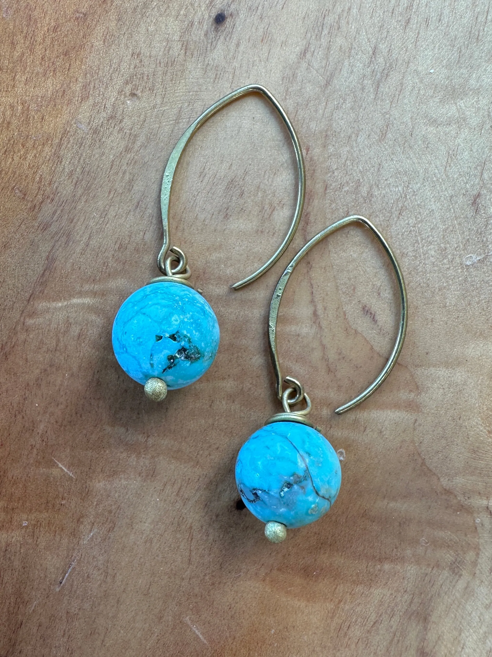 Hand-wired Semi Precious Stone Drop Earrings