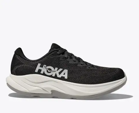 Hoka Women’s Rincon 4 Athletic Shoes-Black/White **Wide Width**