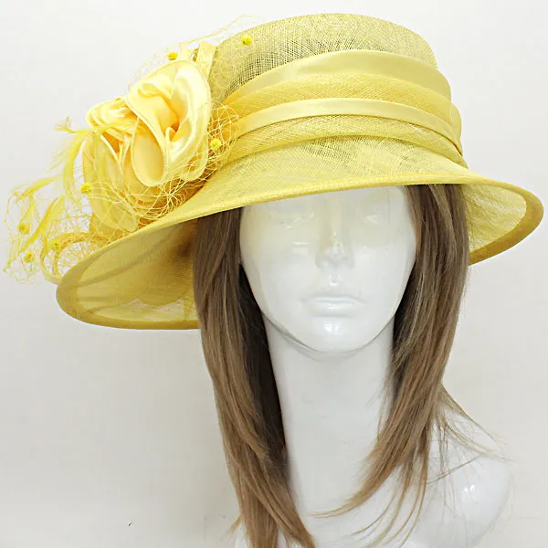 iLLASPARKZ Floral Fishnet Sinamay Straw Hat