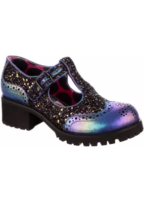 Irregular Choice What A Night Shoes Petrol Blue