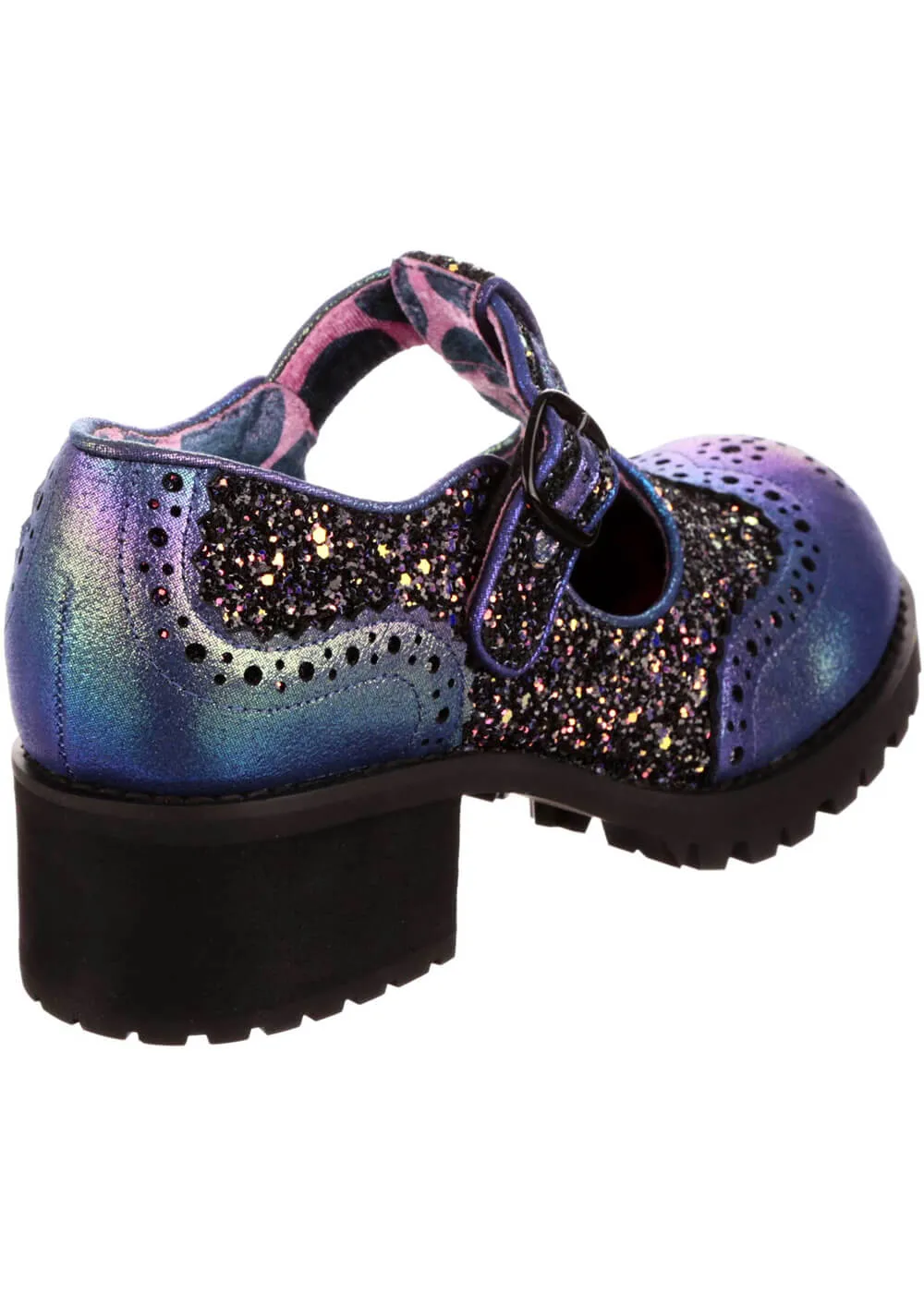 Irregular Choice What A Night Shoes Petrol Blue