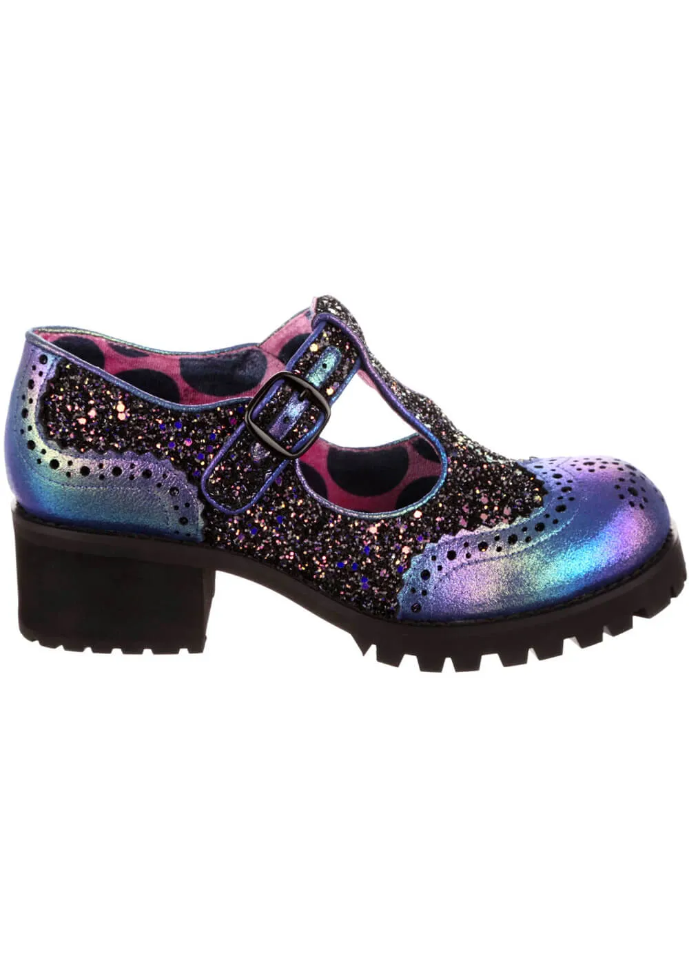 Irregular Choice What A Night Shoes Petrol Blue