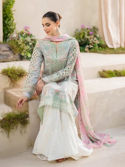 Iznik Festive Embroidered Lawn Unstitched 3Pc Suit SFL-07 Gleam