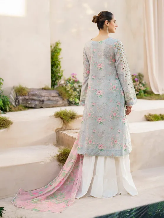 Iznik Festive Embroidered Lawn Unstitched 3Pc Suit SFL-07 Gleam