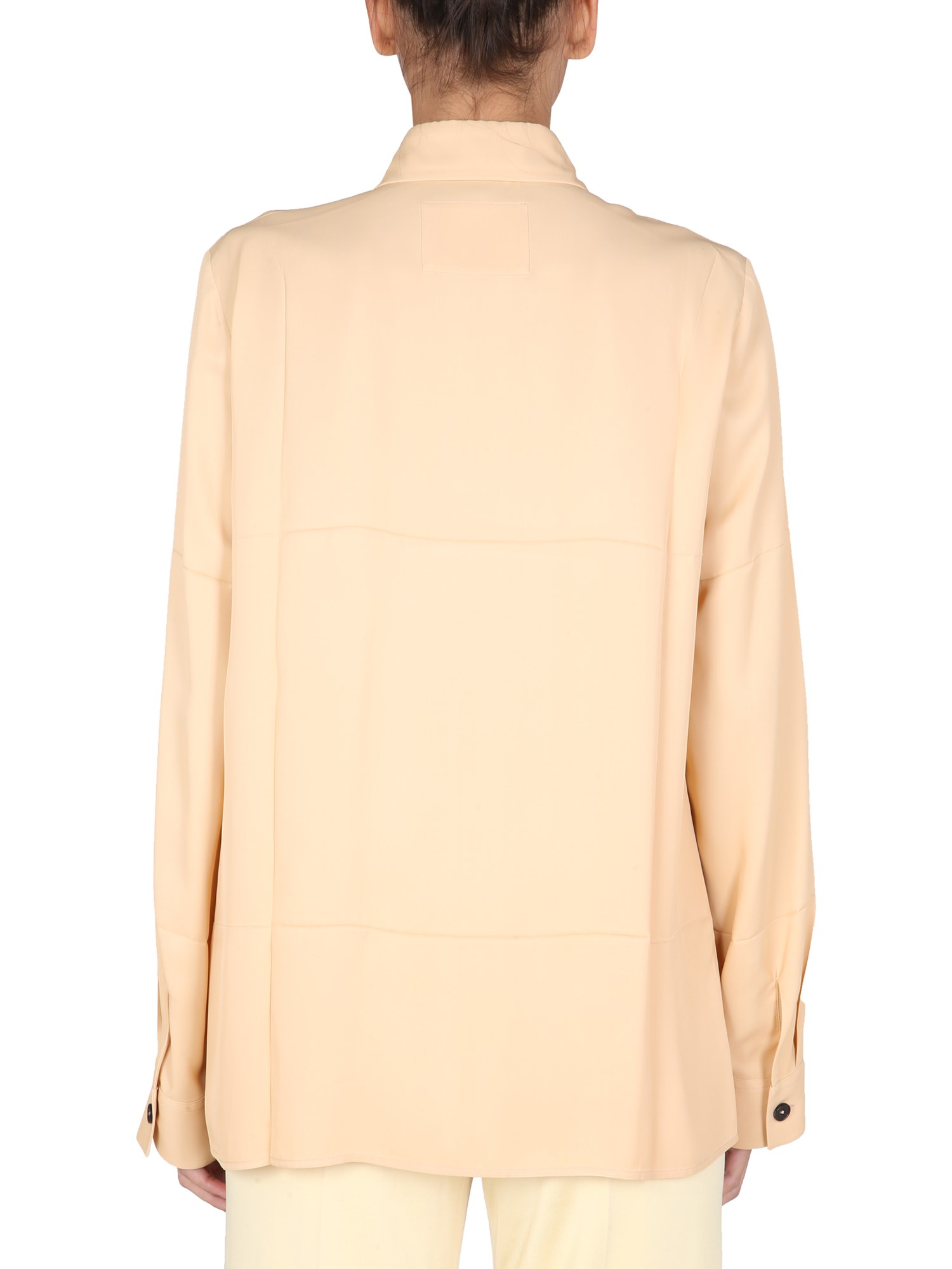 JIL SANDER    BOXY FIT CUPRO TWILL SHIRT