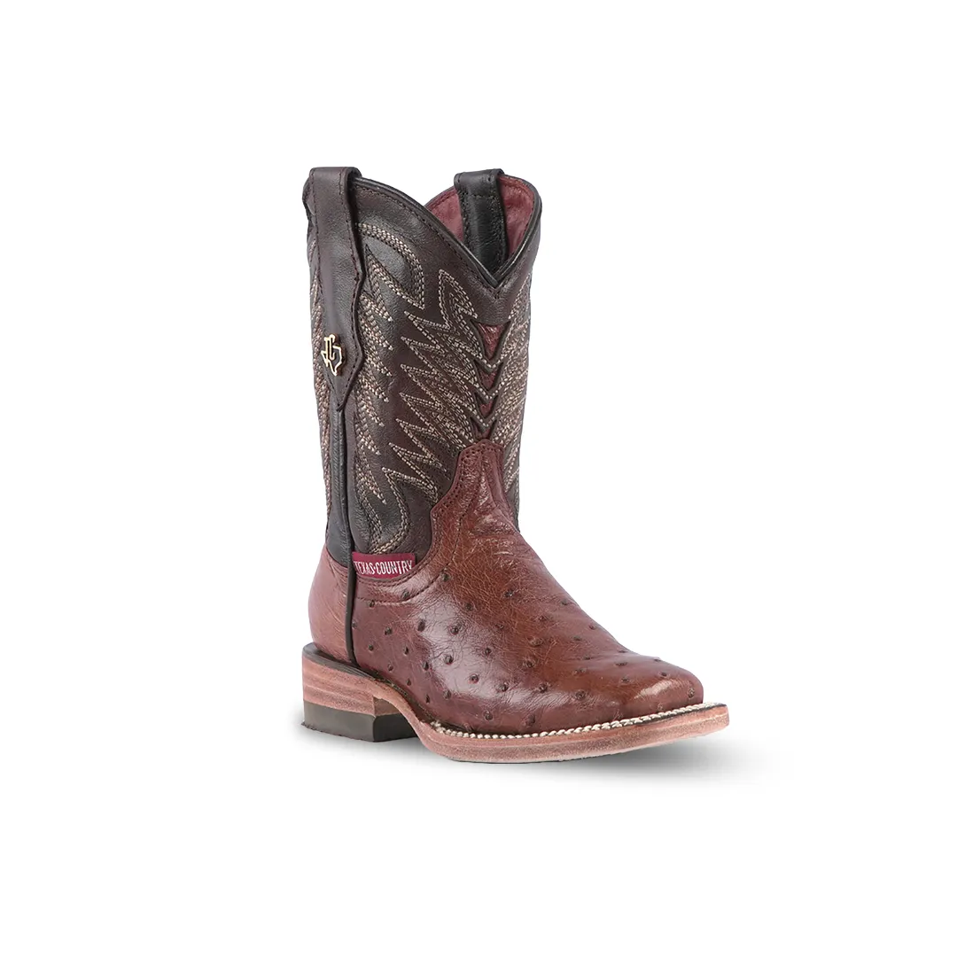 Kids Boot Ostrich Rumbrown AVN13