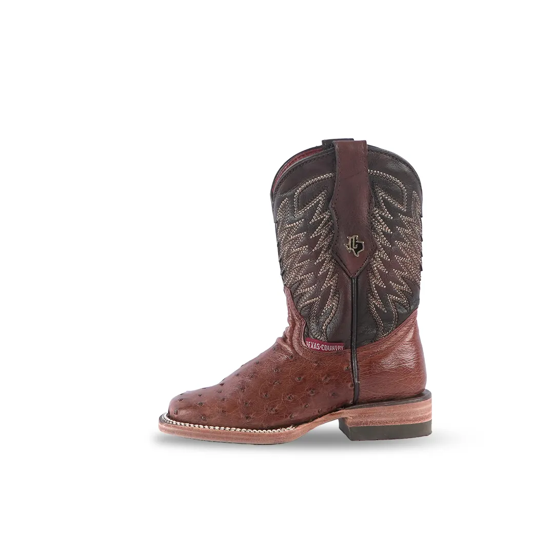 Kids Boot Ostrich Rumbrown AVN13