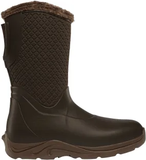 LaCrosse Womens Alpha Cozy 10in Classic 4.0MM Brown Rubber Work Boots