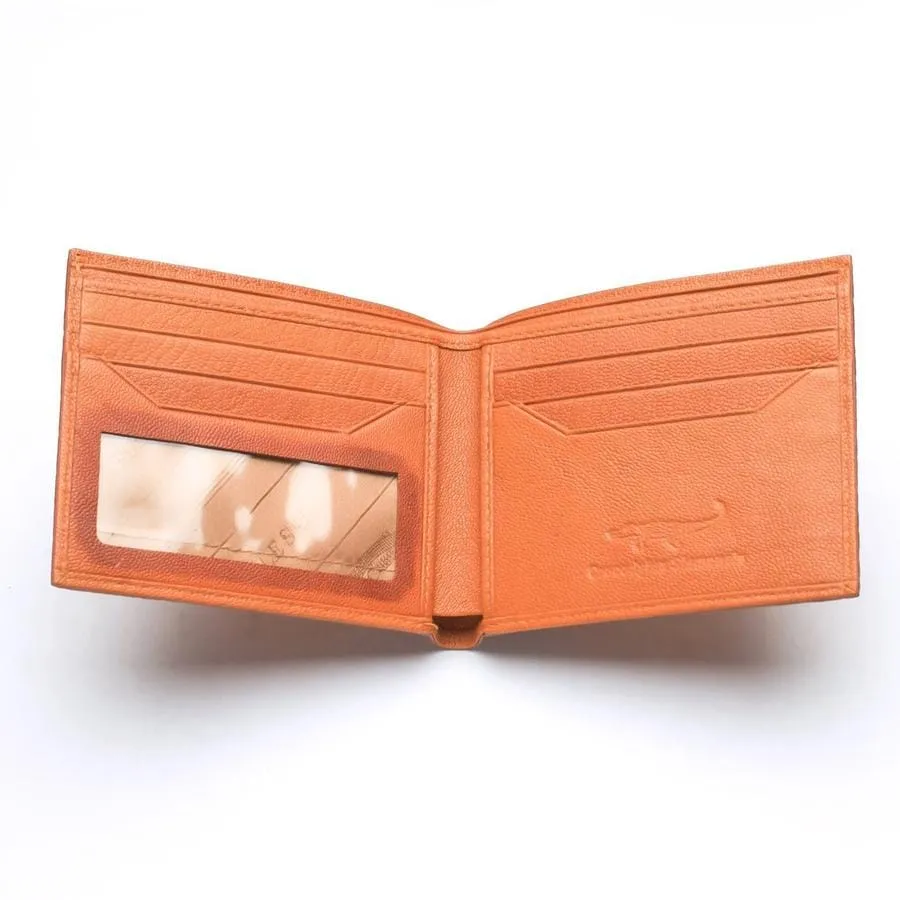 Light Brown Crocodile Stomach Skin Bifold Wallets