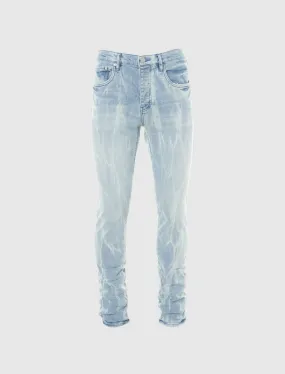 LIGHT INDIGO TIE ACID JEAN