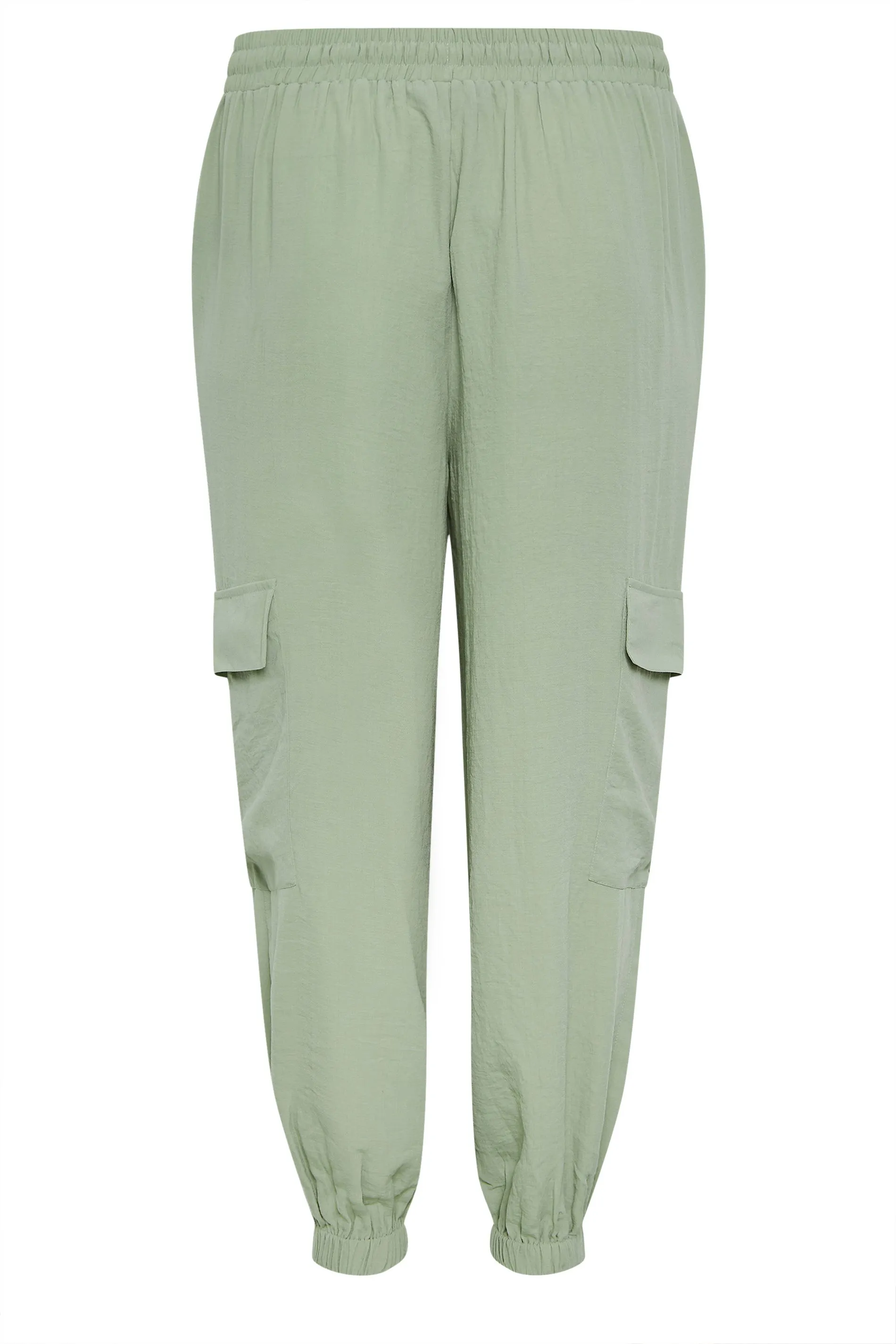 LIMITED COLLECTION Curve Khaki Green Cargo Pocket Trousers