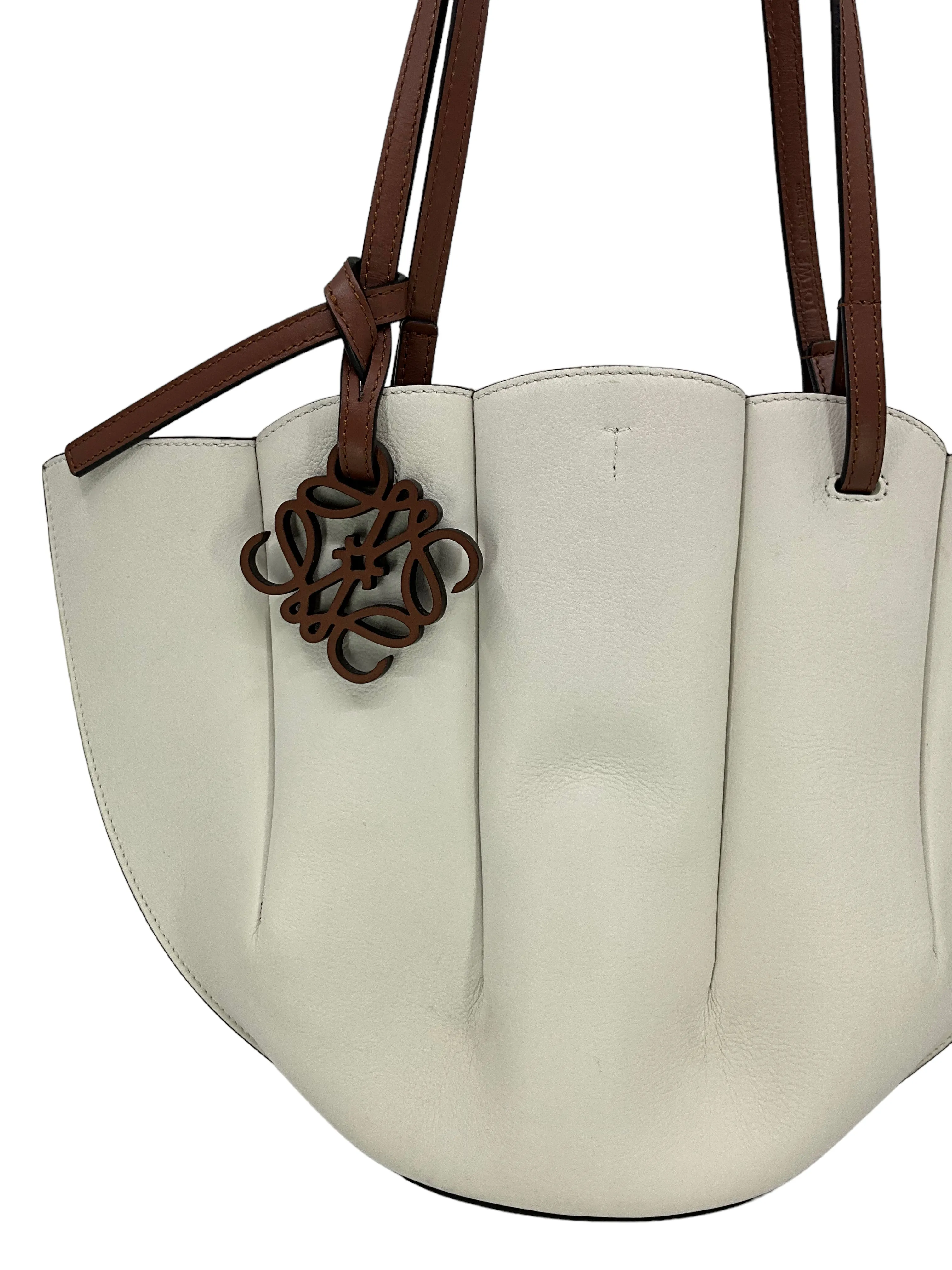 LOEWE Shell Small Leather Tote Bag