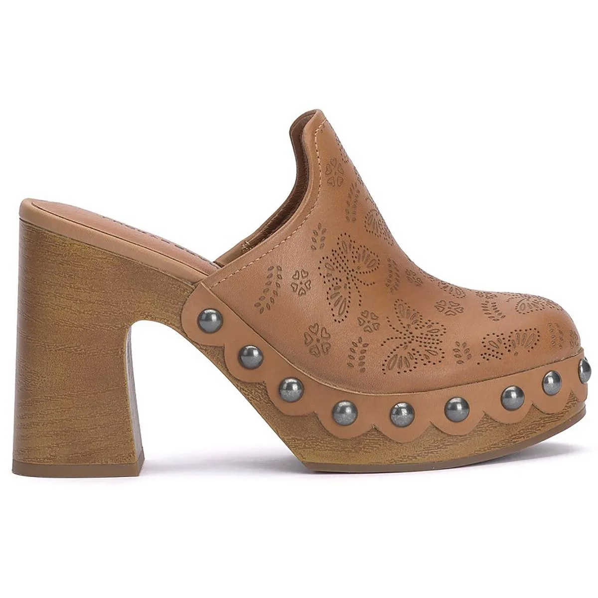 Lucky Brand Womens Immia Leather Studded Clogs