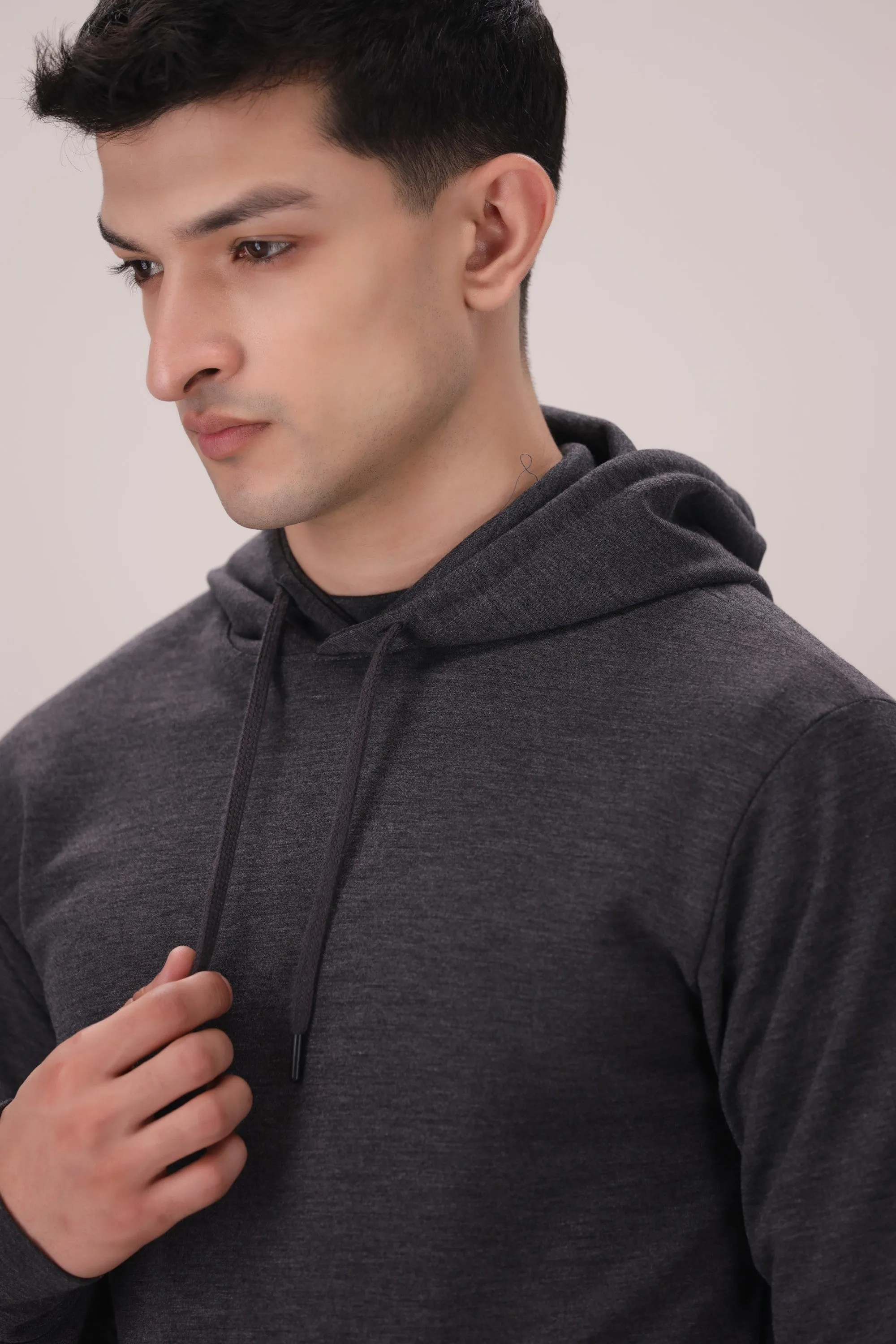 Luxe Stretch Black Hoodie