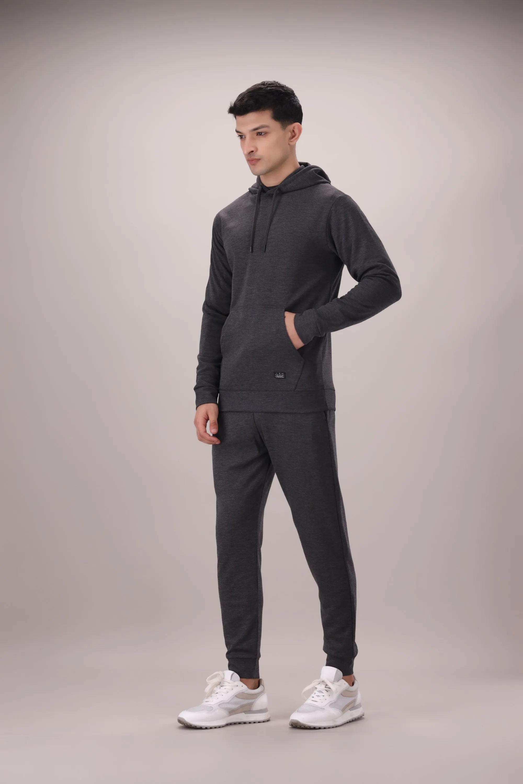 Luxe Stretch Black Hoodie