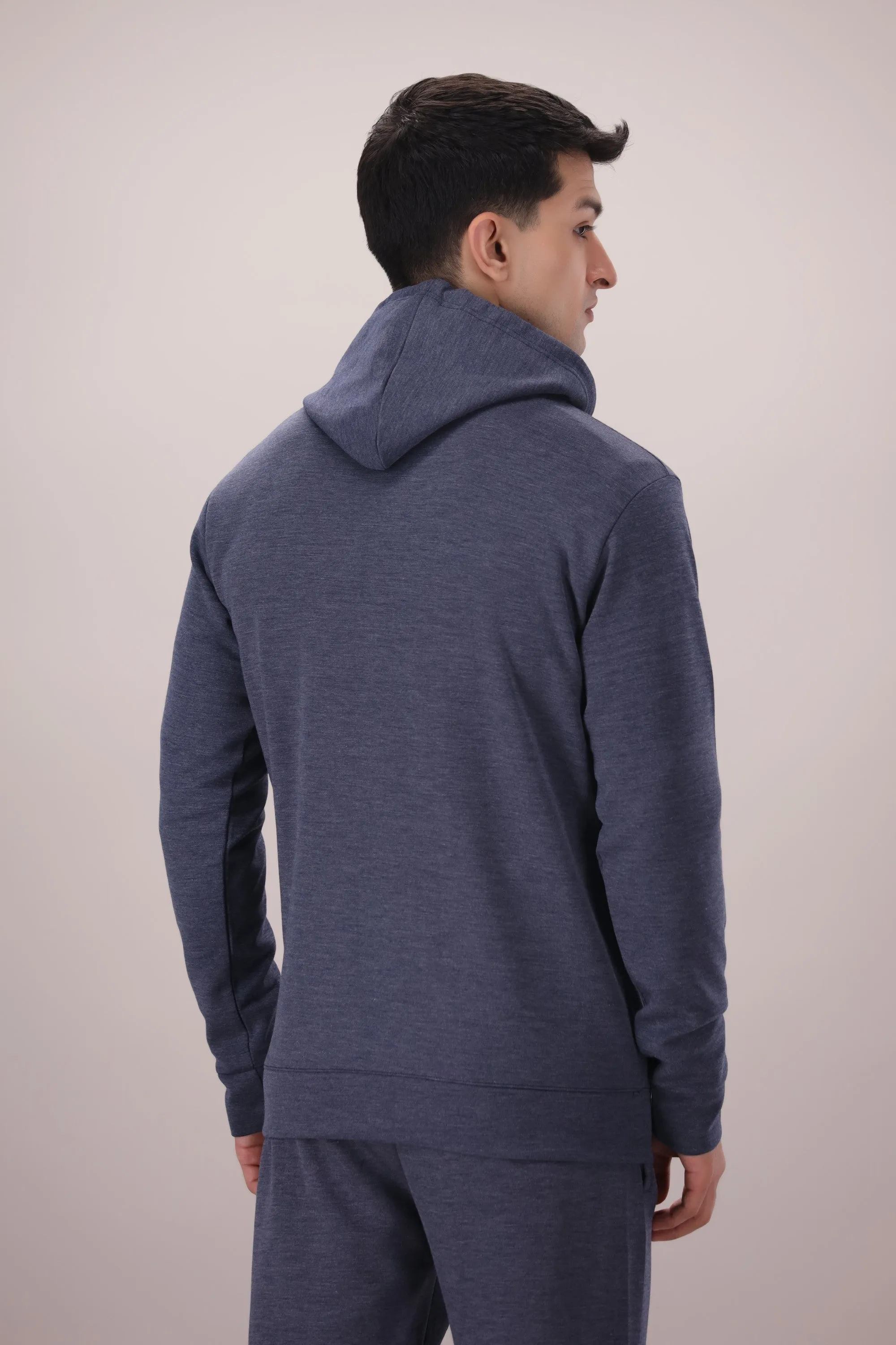 Luxe Stretch Navy Hoodie