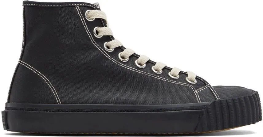 Maison Margiela Black Tabi High-Top Sneakers