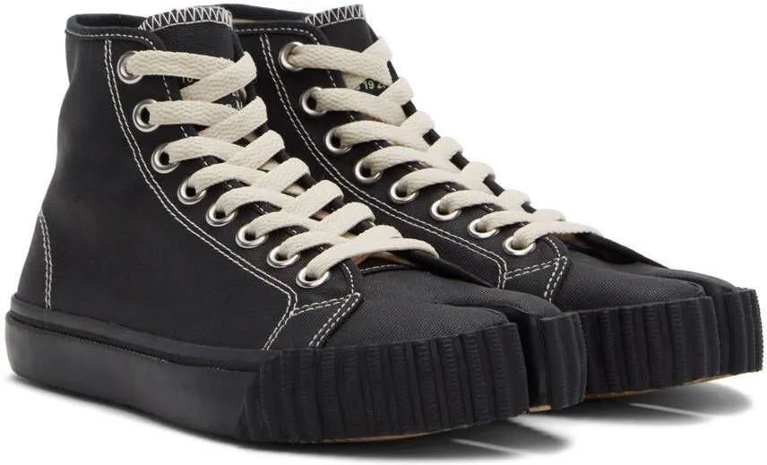 Maison Margiela Black Tabi High-Top Sneakers