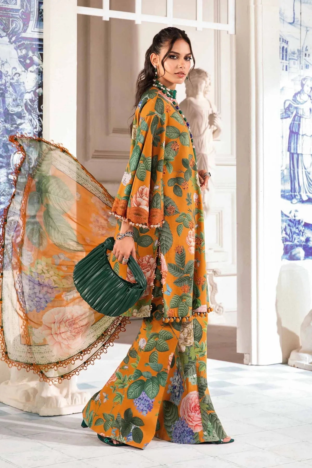 Maria.B MPrints Embroidered Lawn Unstitched 3Pc Suit MPT-2010-B