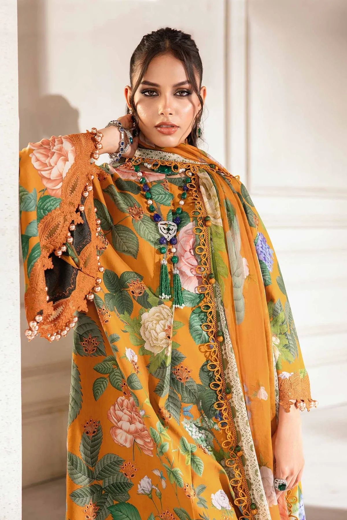 Maria.B MPrints Embroidered Lawn Unstitched 3Pc Suit MPT-2010-B