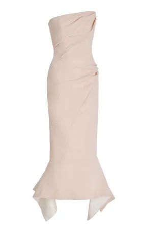 Maticevski Exclusive Suffix Strapless Crepe Midi Dress