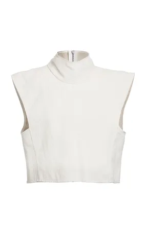 Maticevski Zinc High Neck Cotton-Blend Crop Top