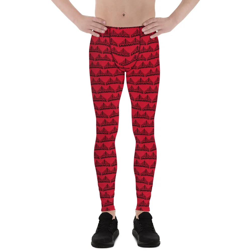 Men's Leggings Red and Black