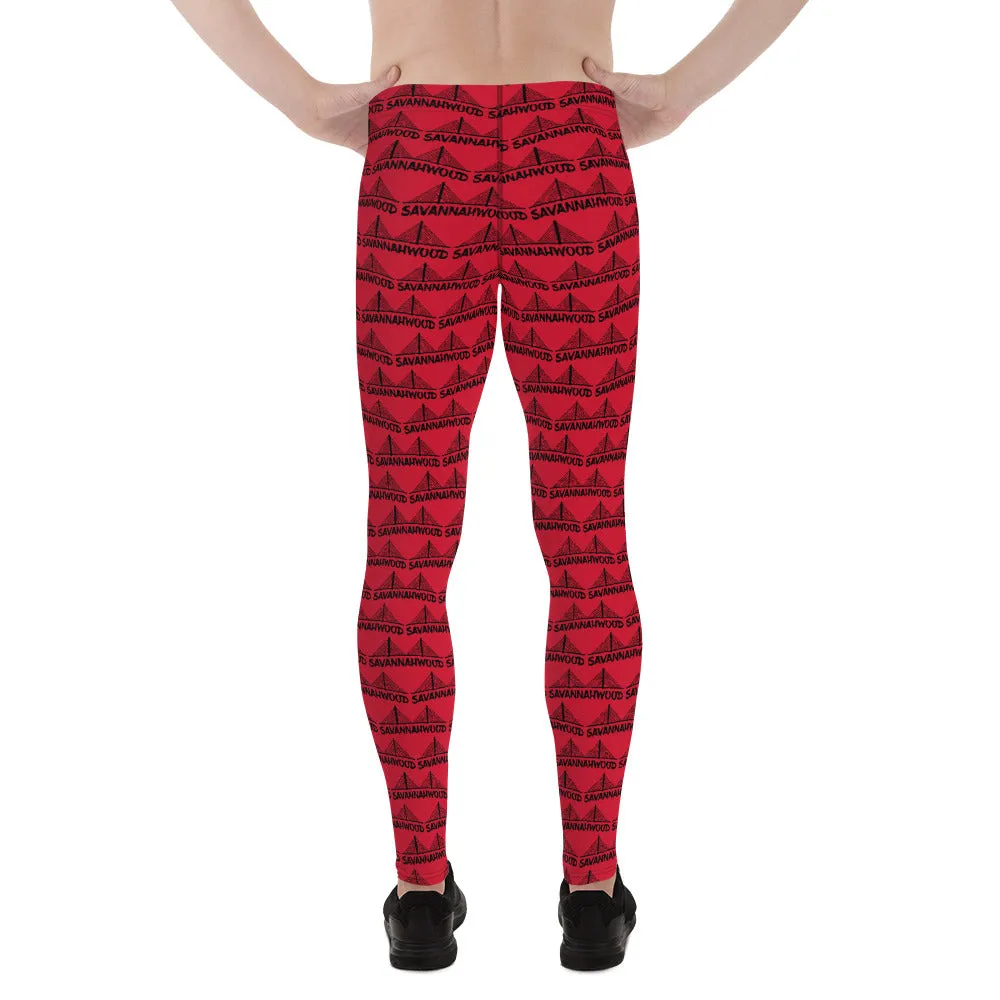 Men's Leggings Red and Black