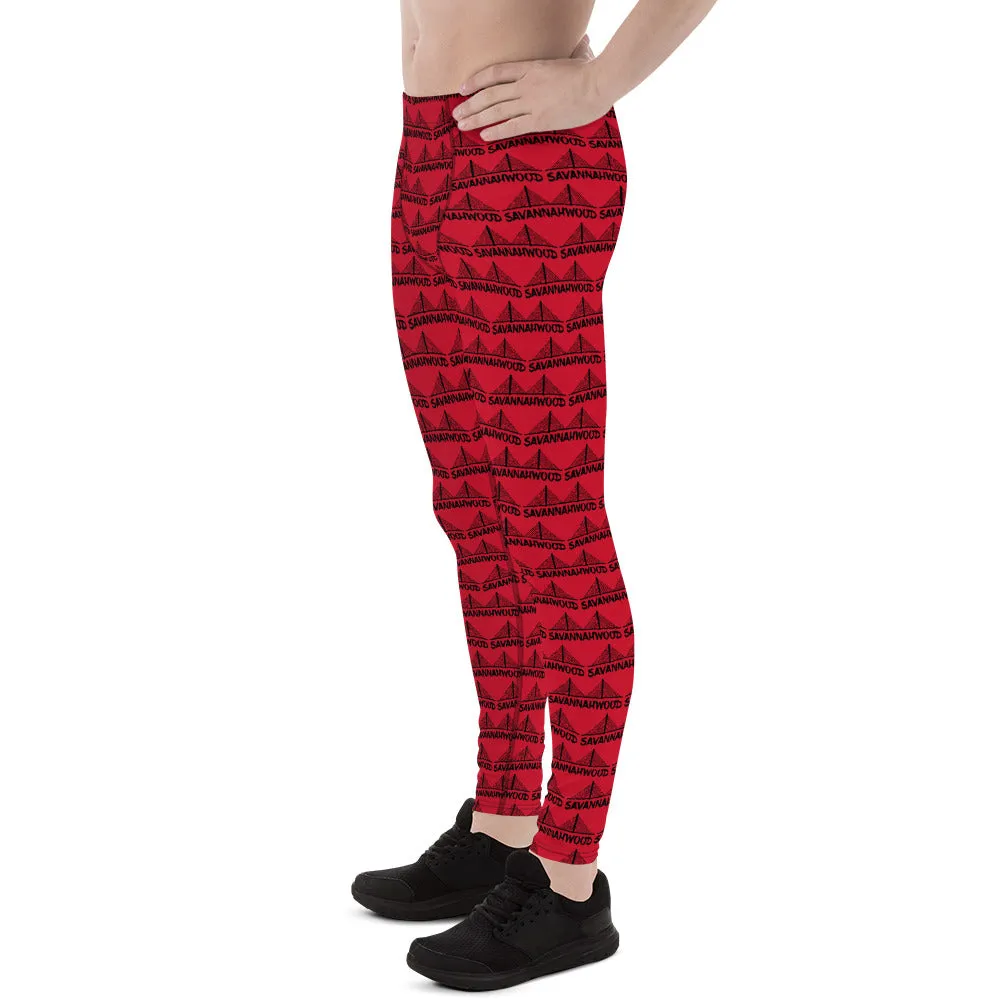 Men's Leggings Red and Black