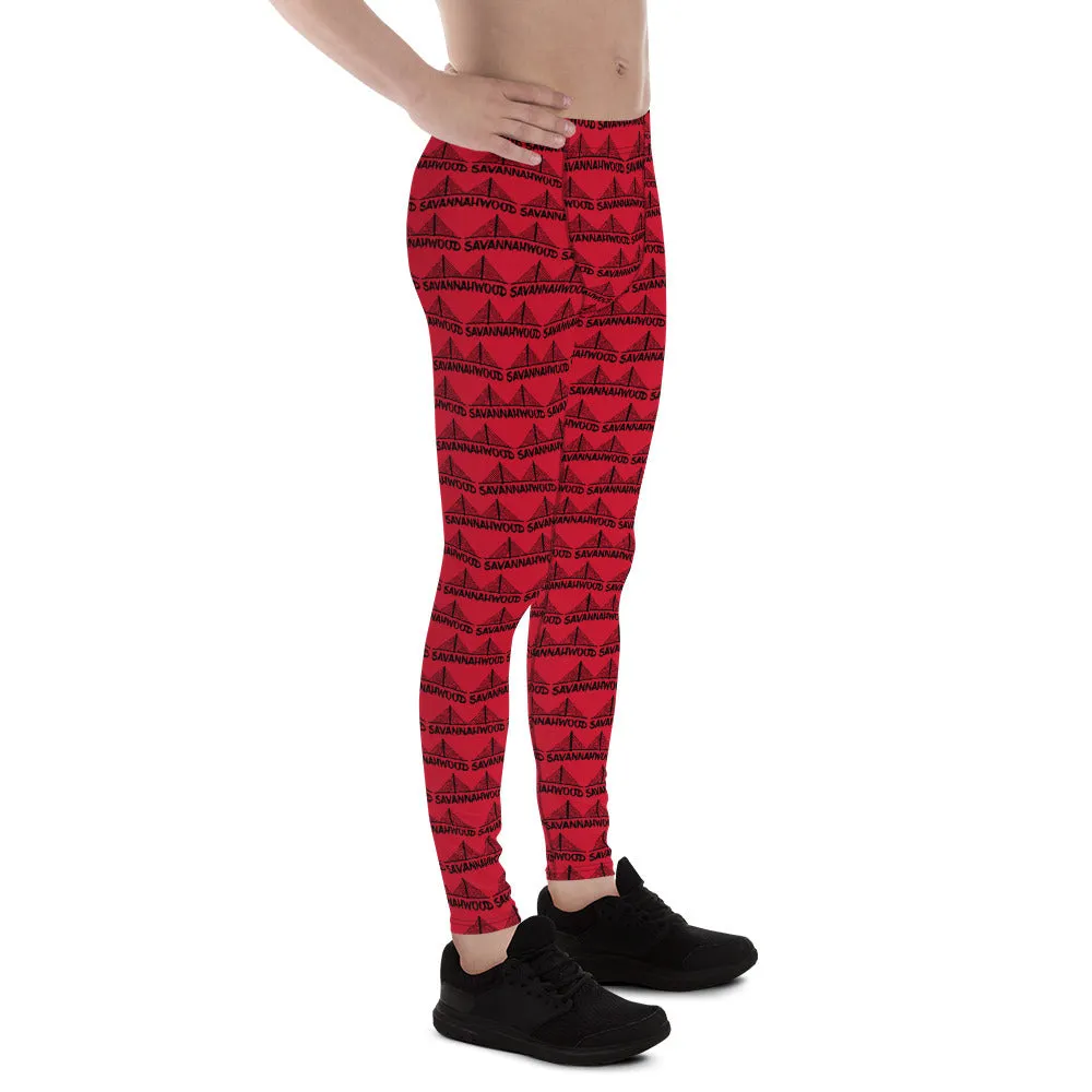 Men's Leggings Red and Black