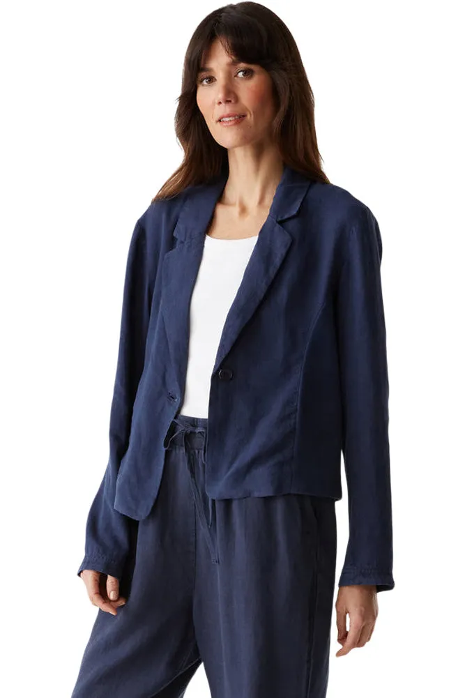 Michael Stars Pearson Linen Blazer
 in Nocturnal