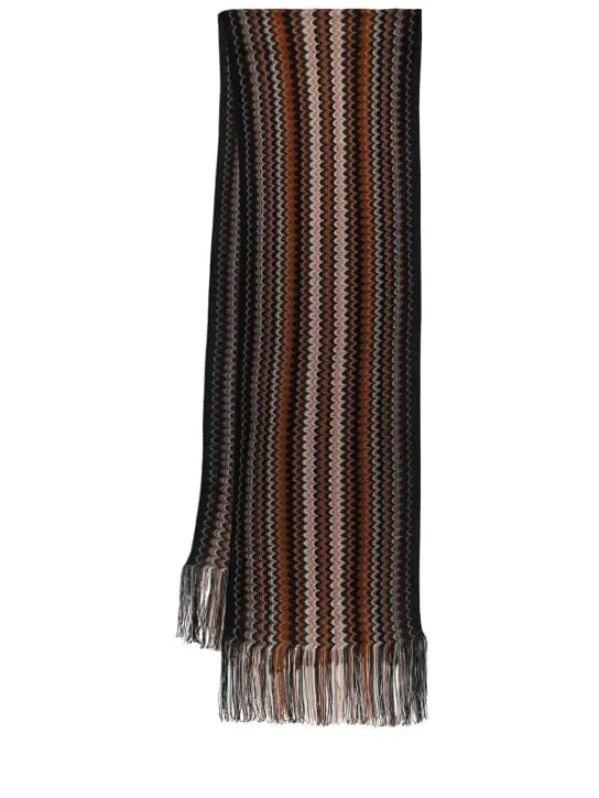 Missoni   Fringed viscose scarf 