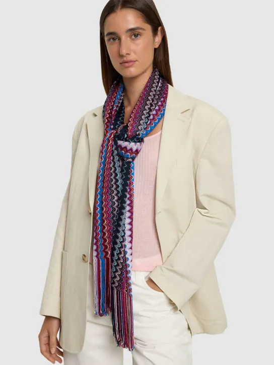 Missoni   Fringed viscose scarf 