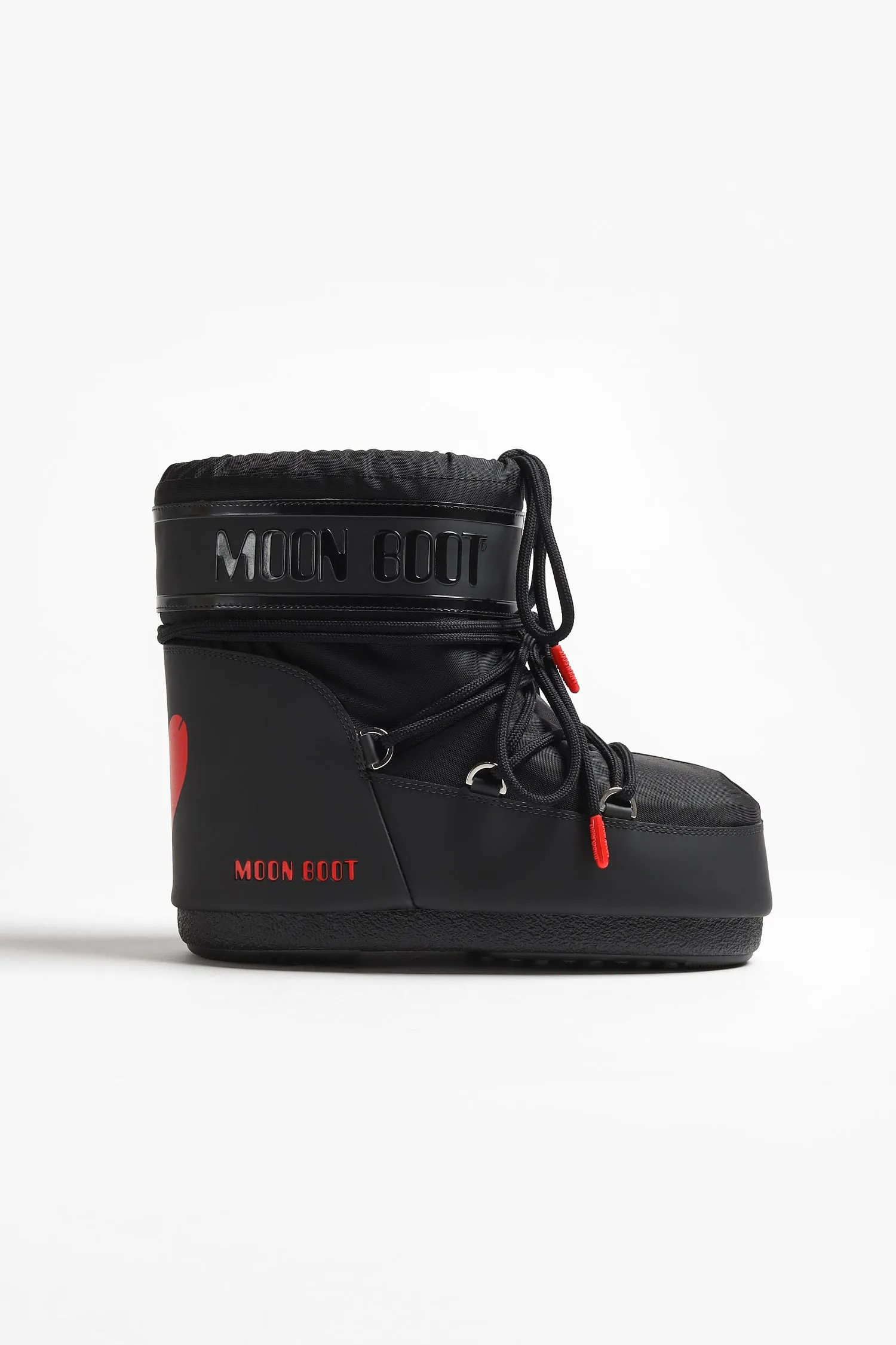 Moon Boot Icon Low 'Heart' in Schwarz