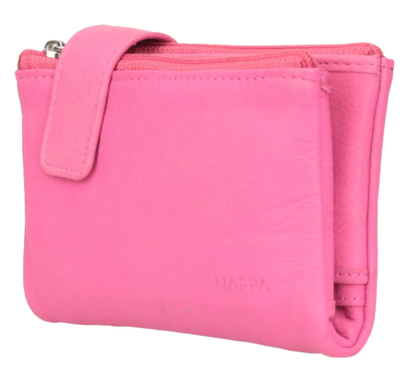 Nappa Mini Charlotte RFID Leather Wallet In New Pink