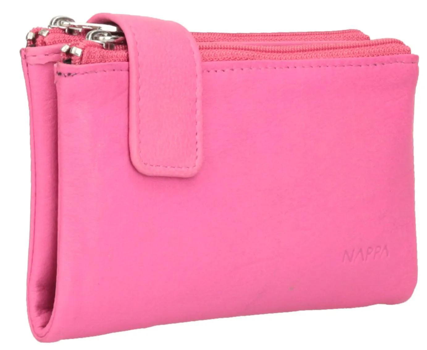 Nappa Mini Charlotte RFID Leather Wallet In New Pink