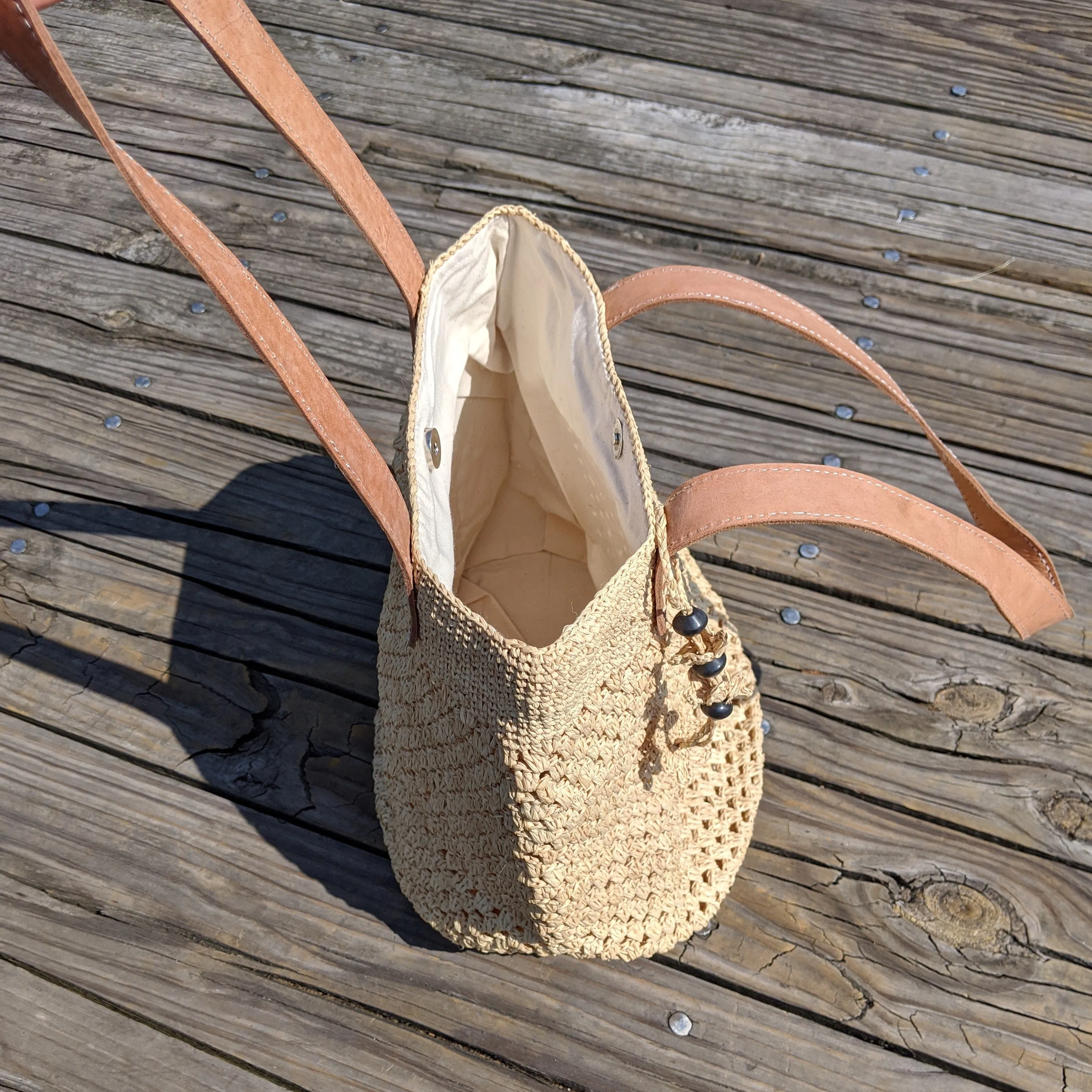 Natural Raffia Straw Shoulder bag - Soava