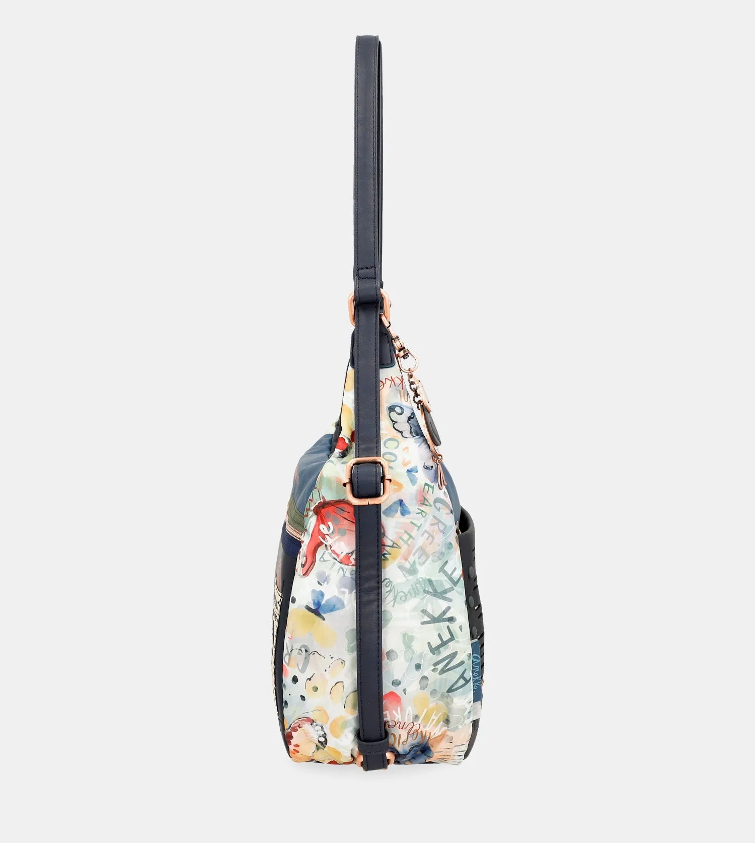 Nature Pachamama convertible crossbody bag into a backpack