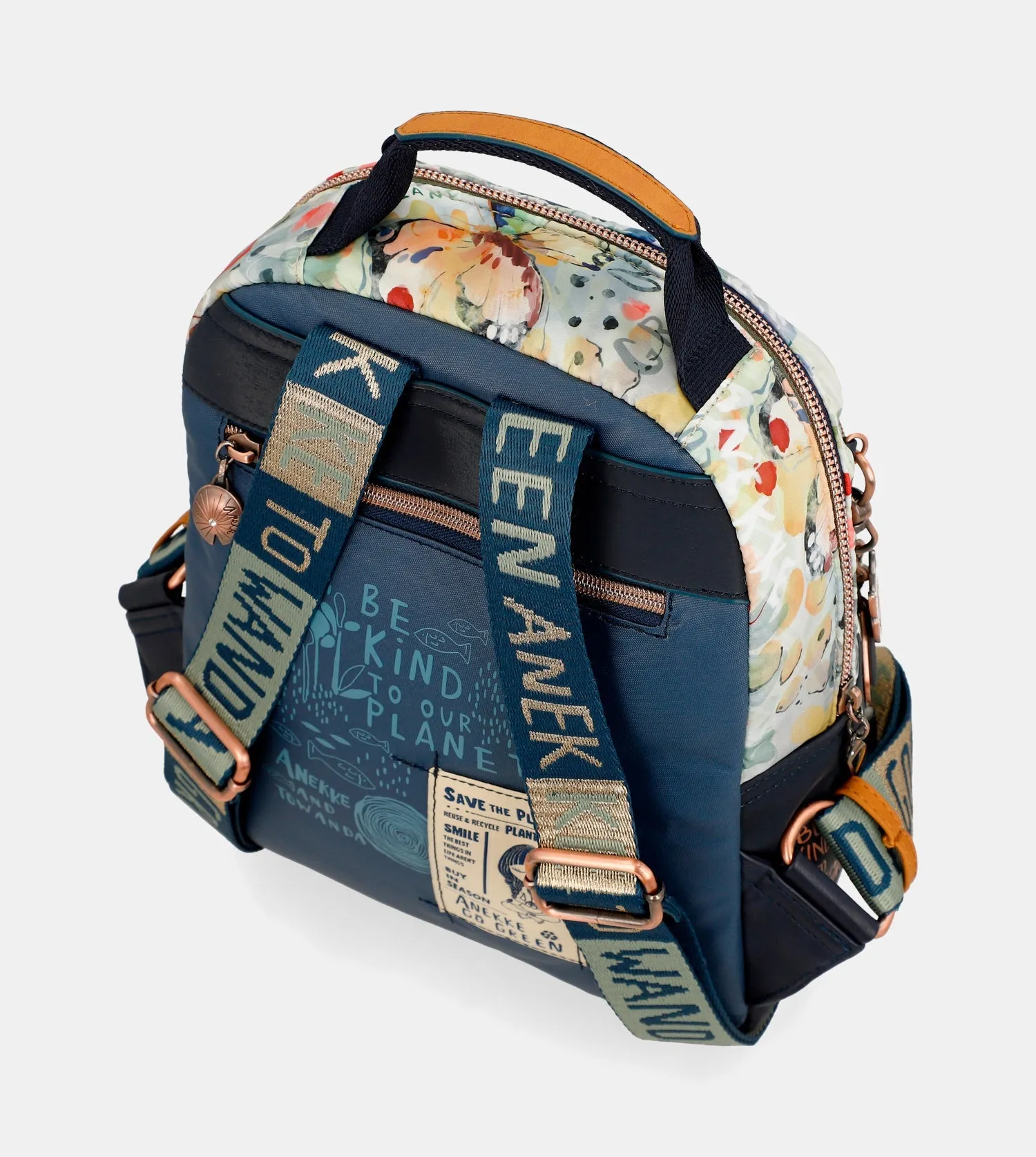 Nature Pachamama navy blue backpack for walking