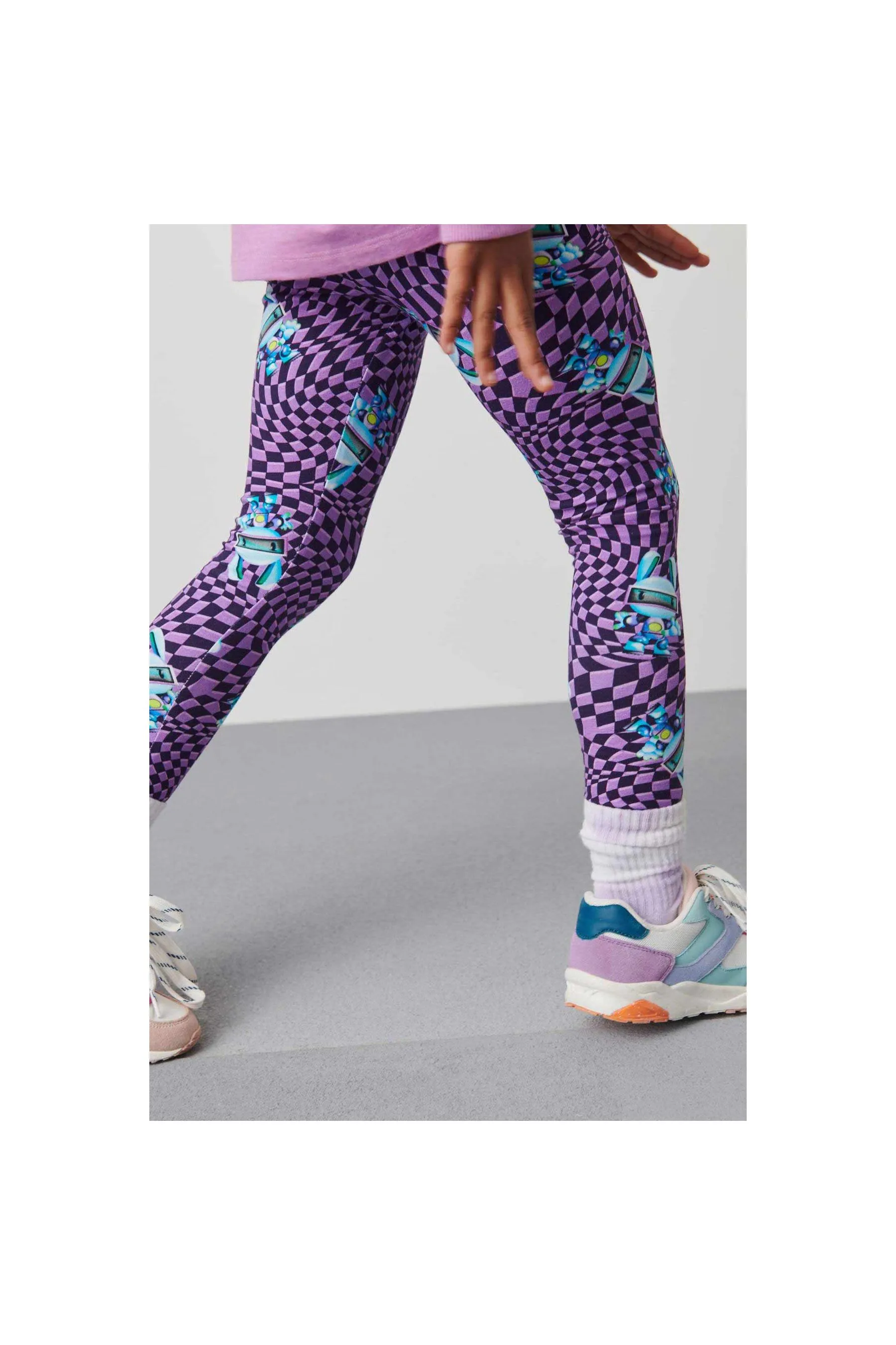 NEXT Leg Digi Check Chara Leggings Jersey Bottoms Multicolor Girl Leggings