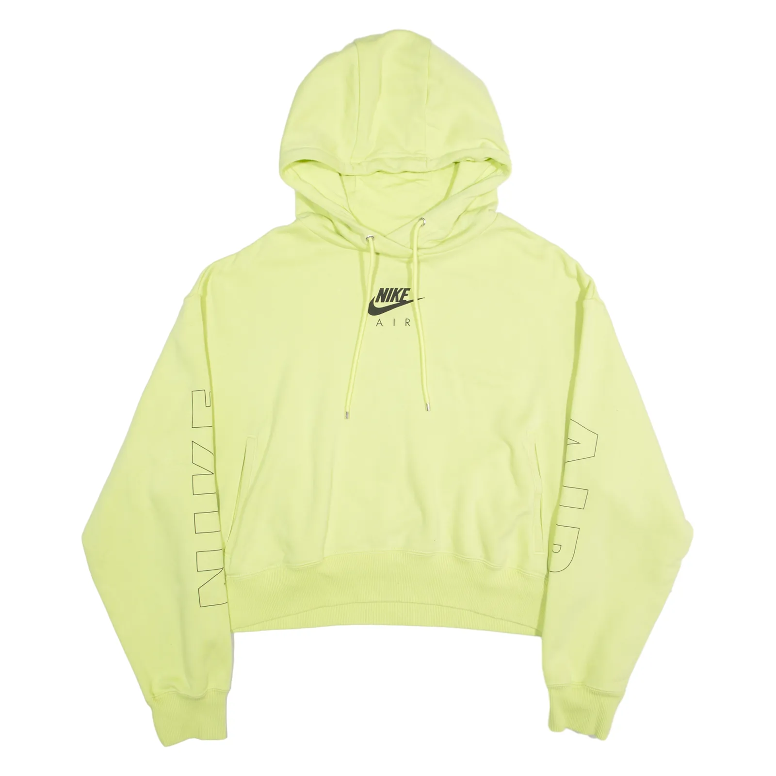 NIKE AIR Cropped Womens Green Hoodie L