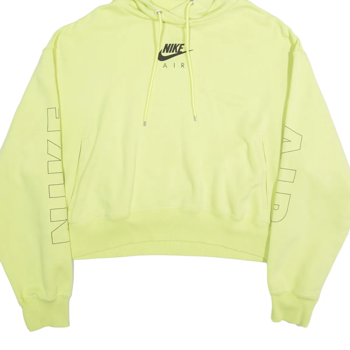 NIKE AIR Cropped Womens Green Hoodie L