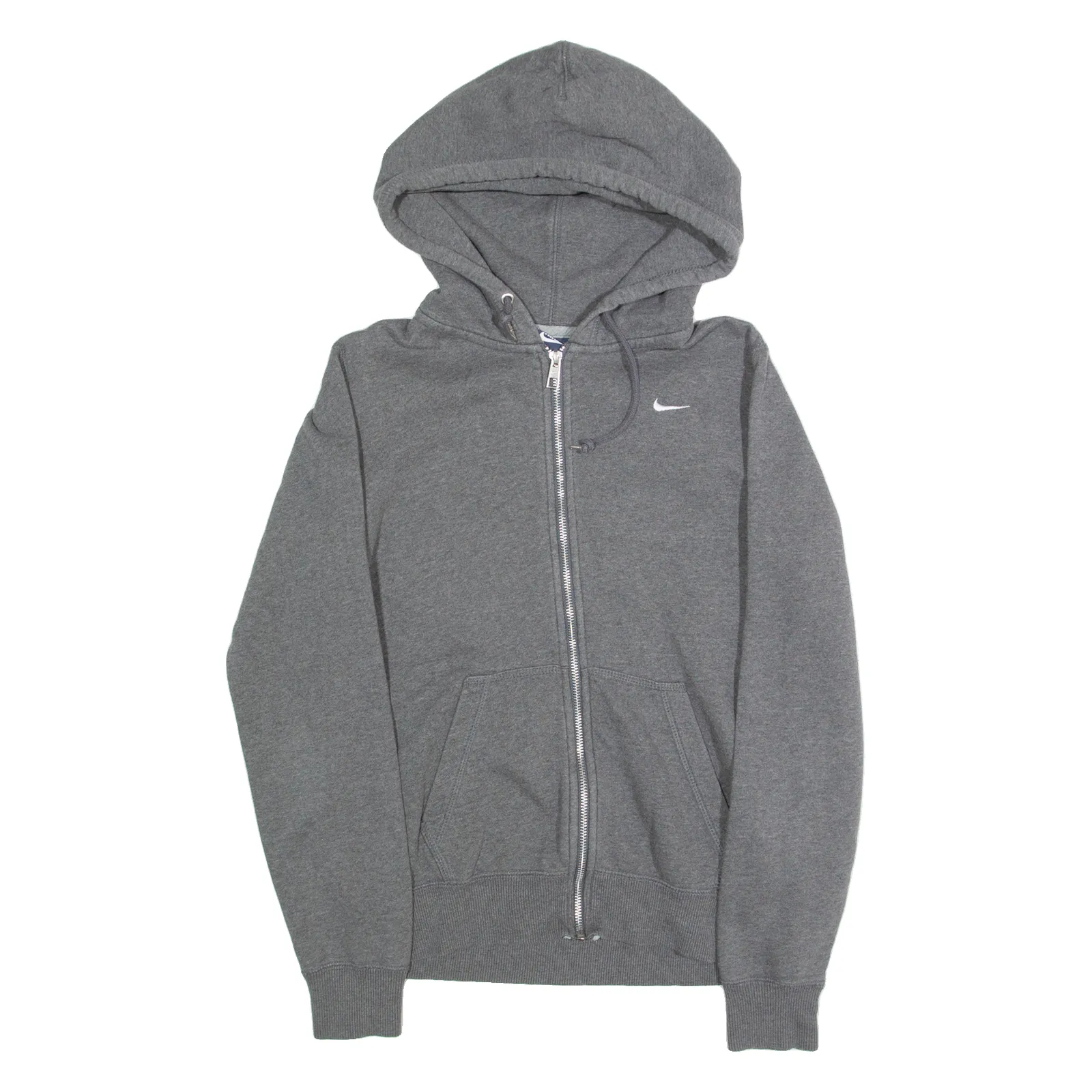 NIKE Mens Grey Hoodie Full Zip S