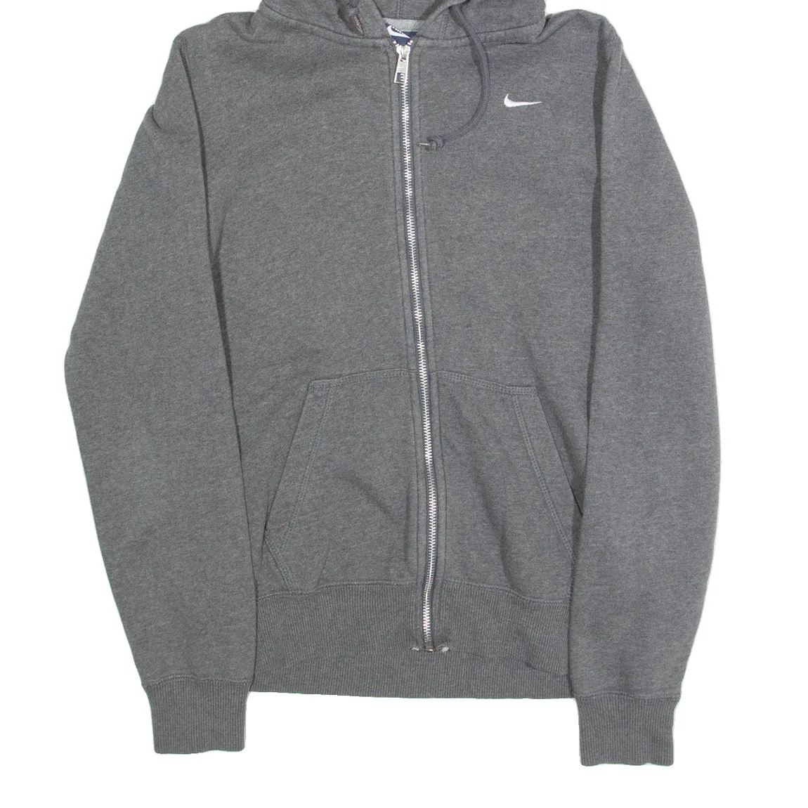 NIKE Mens Grey Hoodie Full Zip S